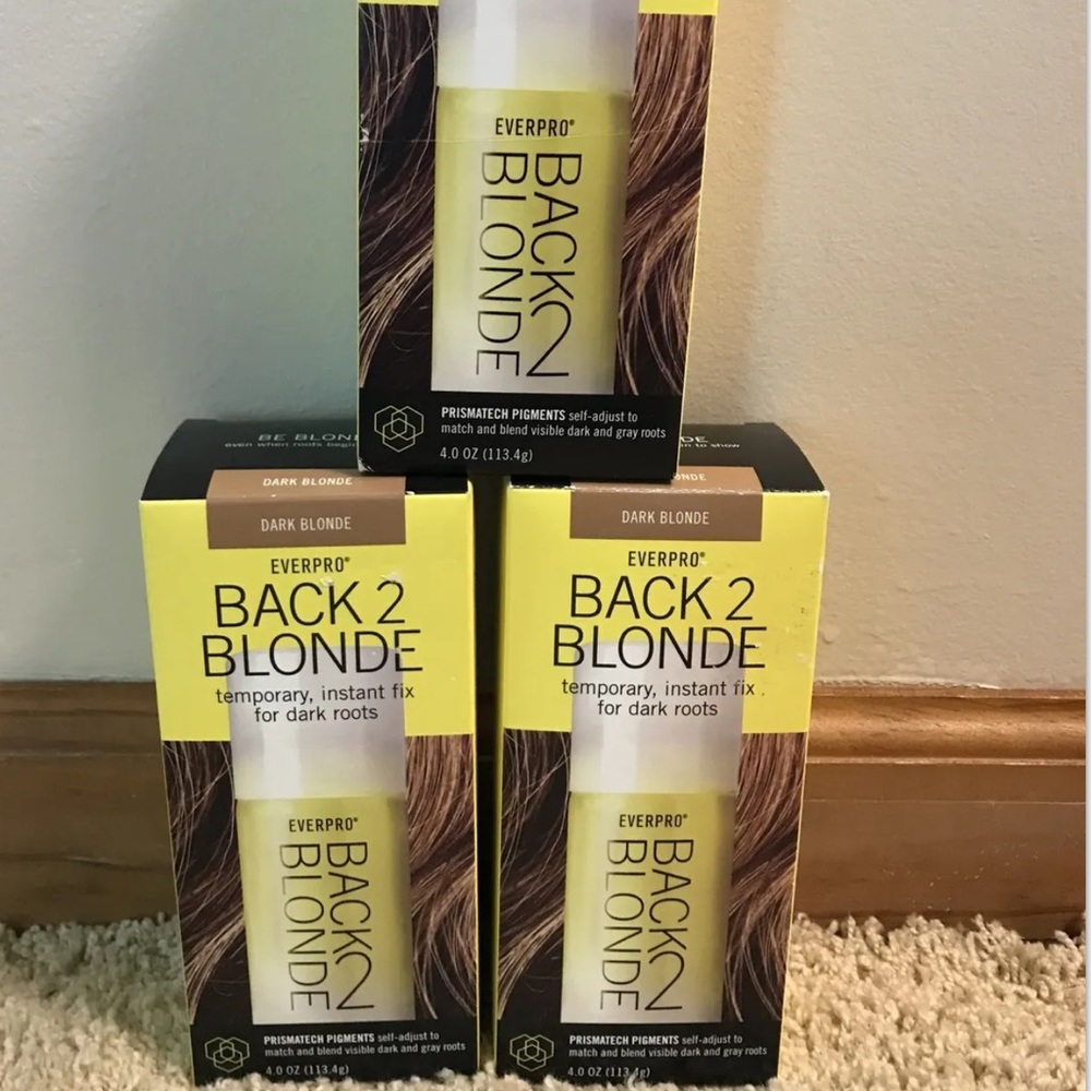 Everpro Back to Blonde Temporary hair dye Dark Blond Brand New Set of 3
